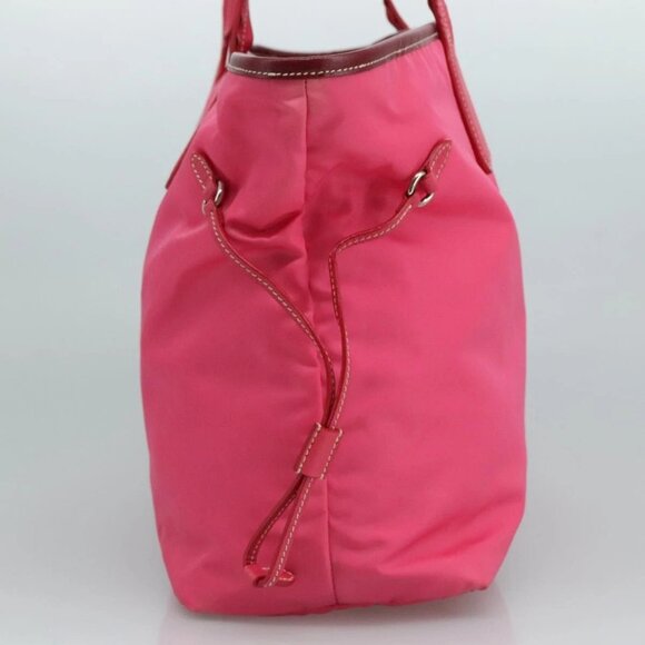 PRADA Tote Bag Nylon Pink Silver Auth 111353 - Picture 3 of 16
